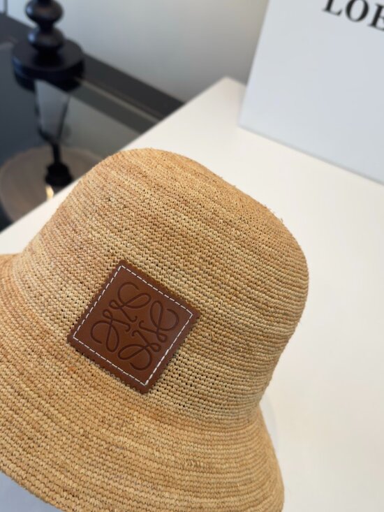 LOEWE Natural Woven Straw Bucket Hat main image 7